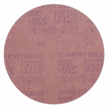 3M CUBITRON PSA Sanding Disc, Coated, 5" dia., 220 Grit 7100075694