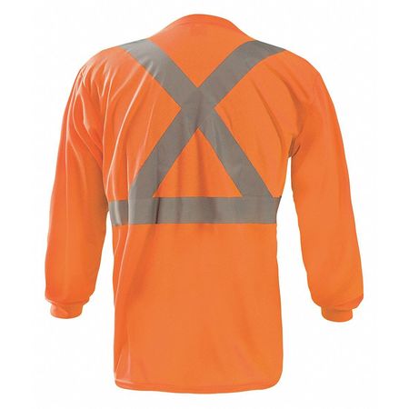 OCCUNOMIX Long Sleeve T-Shirt, S, Orange, Polyester LUX-LST2BX-OS