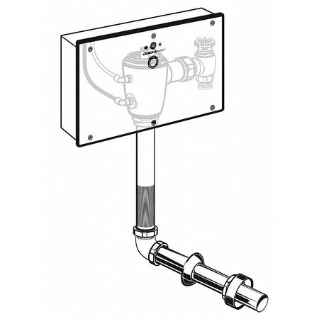 AMERICAN STANDARD 1.1 gpf, Toilet Automatic Flush Valve, Polished chrome, 1 in IPS 606B311.007