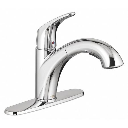 AMERICAN STANDARD Manual, Single Hole Only Mount, 1 Hole Low Arc Kitchen Faucet 7074100.002