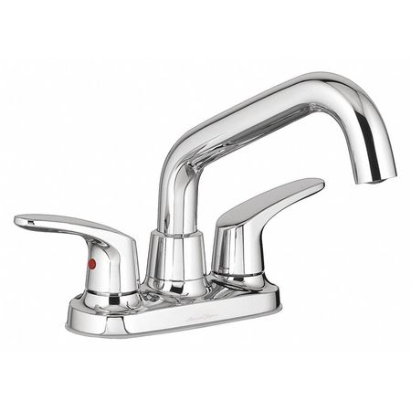 AMERICAN STANDARD Dual Handle 4" Mount, 2 or 3 Hole Low Arc Service Sink Faucet, Polished chrome 7074140.002