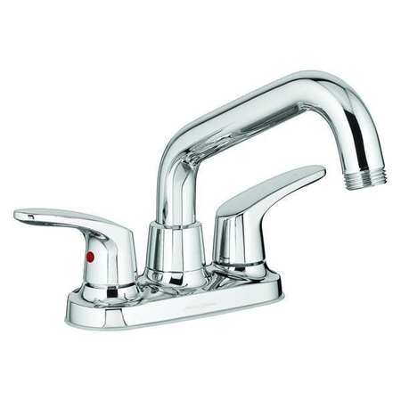American Standard Dual Handle 4" Mount, 2 or 3 Hole Low Arc Laundry Sink Faucet, Polished chrome 7074240.002