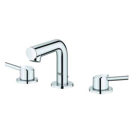 GROHE Manual 8" Mount, 3 Hole Straight Spout Bathroom Faucet 20572001