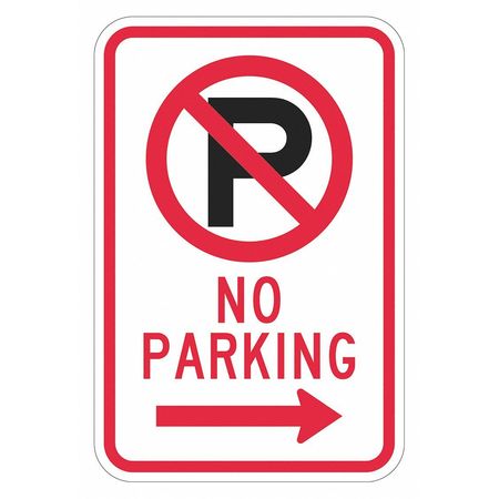 Lyle No Parking Sign, 18" x 12, T1-2886-EG_12x18 T1-2886-EG_12x18