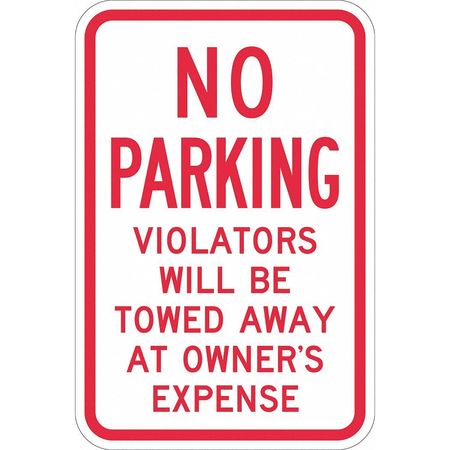 LYLE Tow Zone No Parking Sign, 18" x 12, T1-1057-DG_12x18 T1-1057-DG_12x18