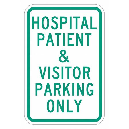 LYLE Visitor & Patient Parking Sign, 18" x 12, T1-2193-HI_12x18 T1-2193-HI_12x18