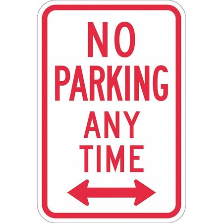 Lyle No Parking Any Time Sign, 18" x 12, T1-1060-DG_12x18 T1-1060-DG_12x18