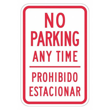 LYLE No Parking Anytime Sign, 18" x 12, T1-2903-EG_12x18 T1-2903-EG_12x18