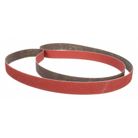 3M Sanding Belt, Coated, 2 in W, 132 in L, 60 Grit, Not Applicable, Aluminum Oxide, 384F, Maroon 7010290632