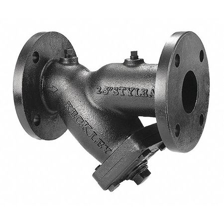 KECKLEY 2-1/2", Flanged, Cast iron, Y Strainer, 200 psi @ 150 Degrees F WOG, 125 psi @ 450 Degrees F WSP 21/21FFY-CI062P34-FBI-A7