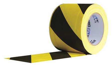 PROTAPES Cable Path, 4in, Yellow/Black Stripes Cable Path