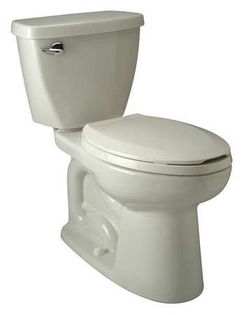 ZURN Tank Toilet, 1.28 gpf, Siphon Jet, Floor Mount, Elongated, White Z5555-K