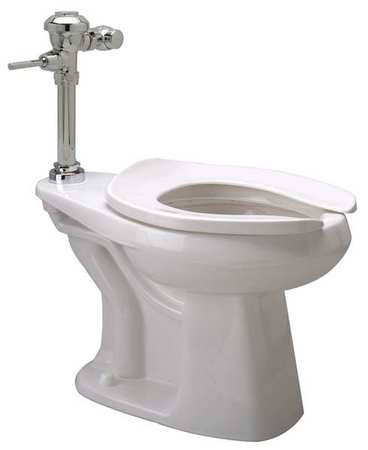 Zurn Flush Valve Toilet, 1.28 gpf, Flush Valve, Floor Mount, Elongated, White Z5655.258.00.00.00