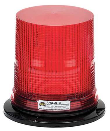 WOLO LED Warning Light, Red, 12/60VDC 3090PPM-R