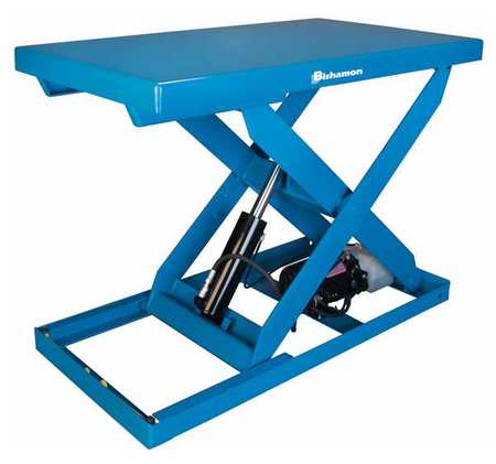 BISHAMON Scissor Lift Table, 2000 lb. Cap, 28"W, 48"L L2K-2848