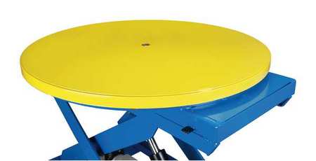 BISHAMON Scissor Lift Table, Turntable, 3000 lb. Cap, 43"W, 43"L L3K-TT