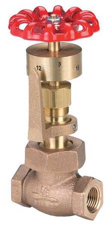 UNITED BRASS WORKS Gate Valve, 1/2 In., FNPT, Bronze 293980