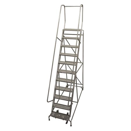 COTTERMAN 140 in H Steel Rolling Ladder, 11 Steps, 450 lb Load Capacity 1011R2632A6E10B4AC1P6
