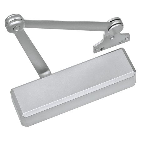 DORMAKABA Manual Hydraulic Stanley QDC 100 Door Closer Extra Heavy Duty Interior and Exterior, Silver QDC115R689