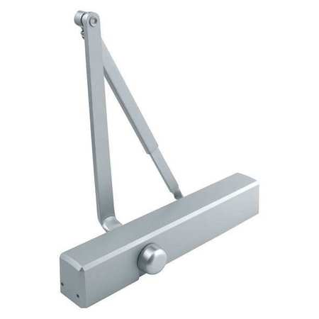 DORMAKABA Manual Hydraulic Stanley QDC 200 Door Closer Heavy Duty Interior and Exterior, Silver QDC211S689