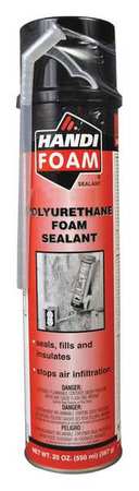 HANDI-FOAM Multipurpose/Construction Spray Foam Sealant, 20 oz, Aerosol Can, Cream, 1 Component P30101