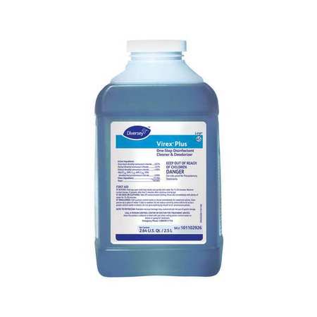 DIVERSEY Quat Cleaner and Disinfectant Concentrate, 2.5L Bottle, 2 PK 101102926