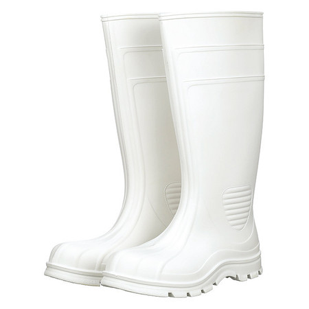 TALON TRAX Knee Boots, Size 10, 15" H, White, Plain, PR 45DZ20