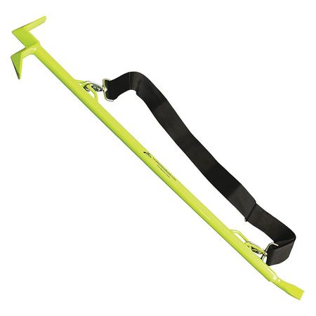 LEATHERHEAD TOOLS NY Hook, 8 ft. HiViz Lime, w/ Chisel End & Strap NYHL-8-S