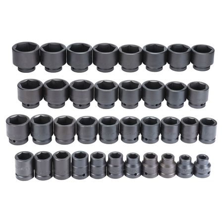 PROTO 1" Drive Impact Socket Set, SAE, 37 pcs J76137