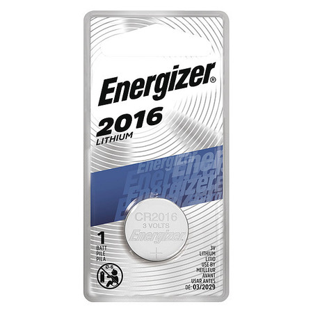 ENERGIZER Coin Cell, 2016, 3V ECR2016BP