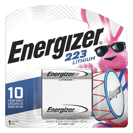 Energizer Lithium Cell Battery, 223, 6V EL223APBP