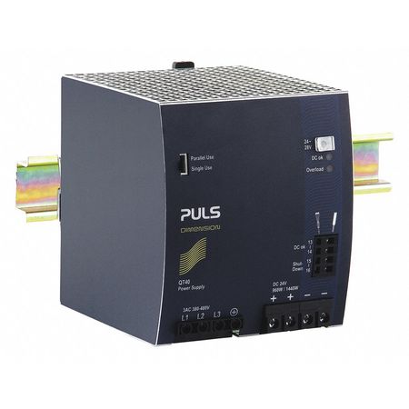 Puls DC Power Supply, 380/480V AC, 24/28V DC, 960W, 40.0A, DIN Rail QT40.241