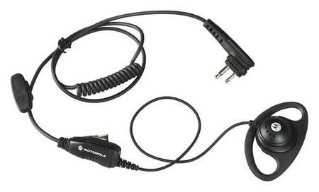 MOTOROLA Ear Loop Earpiece, Black, Two Pin, Swivel HKLN4599B