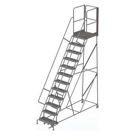 TRI-ARC 162 in H Steel Rolling Ladder, 12 Steps, 450 lb Load Capacity KDSR112242-XR