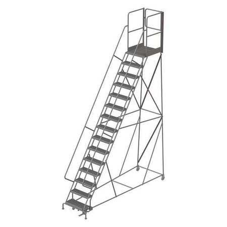 TRI-ARC 192 in H Steel Rolling Ladder, 15 Steps, 450 lb Load Capacity KDSR115242-XR