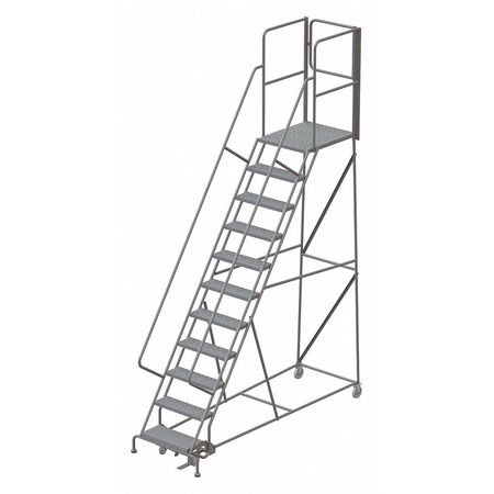 Tri-Arc 152 in H Steel Rolling Ladder, 11 Steps KDSR111246-XR
