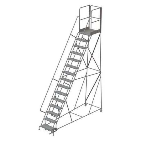 TRI-ARC 192 in H Steel Rolling Ladder, 15 Steps, 450 lb Load Capacity KDSR115246-XR