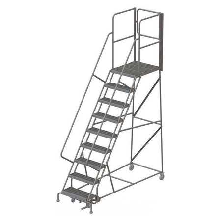 TRI-ARC 132 in H Steel Rolling Ladder, 9 Steps KDSR109242-XR