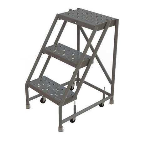 TRI-ARC Rolling Ladder, Steel 3-Step WLSR003166