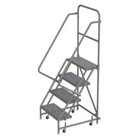 TRI-ARC 76 in H Steel Rolling Ladder, 4 Steps, 450 lb Load Capacity WLSR104166