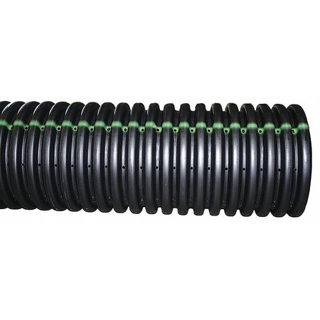 Advanced Drainage Systems Corrugated Drainage Pipe, 20ft., Prforated 18010020