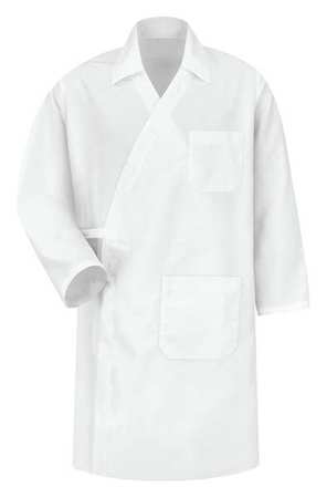WRANGLER Butcher Coat, Mens, Size L, White, Polyester WS40WH RG L