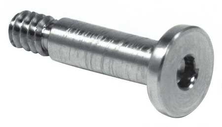 Zoro Select Shoulder Screw, #10-32 Thr Sz, 1/4 in Thr Lg, 1/4 in Shoulder Lg, 316 Stainless Steel STR40214F04HUL