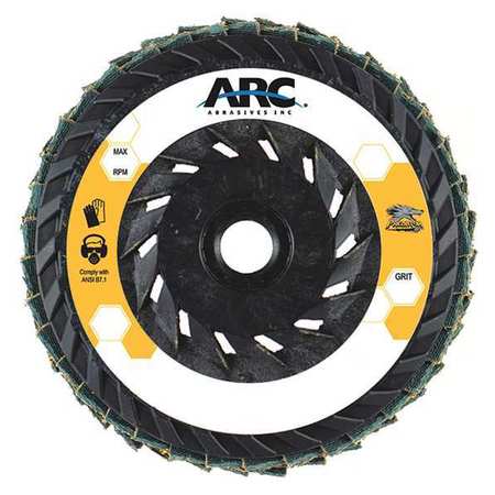 ARC ABRASIVES 4-1/2" x 5/8"-11 AP PREDATOR Nylon Flap Disc, 50 Grit 71-10918AP