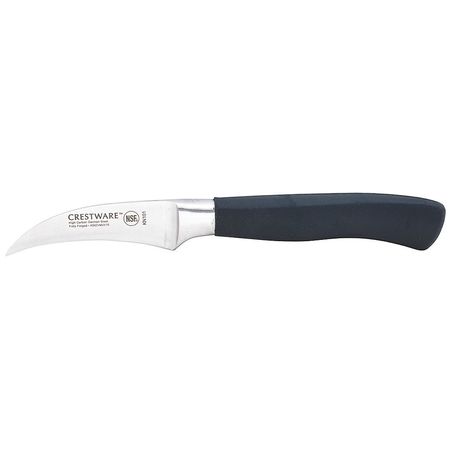 CRESTWARE Peeling Knife, Straight, 2-1/2 in. L, Black KN101