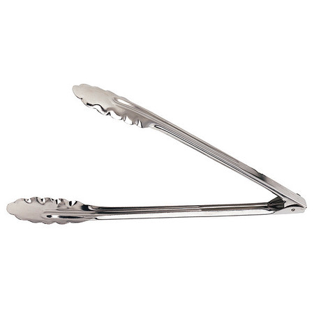 CRESTWARE Tong, Stainless Steel, Extra Heavy, 16 in.L HDT16X