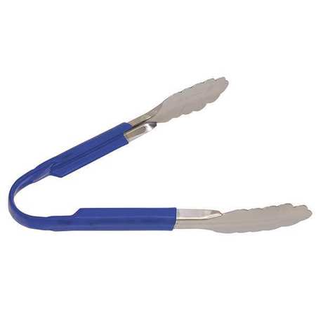 CRESTWARE Tong, Blue, 10 in. L, Stainless Steel CG10BL