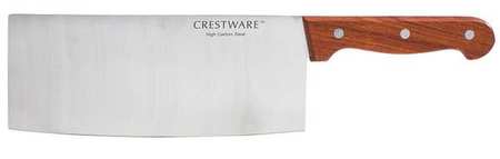 CRESTWARE Cleaver, Straight, 8 in. L, Wood KN320