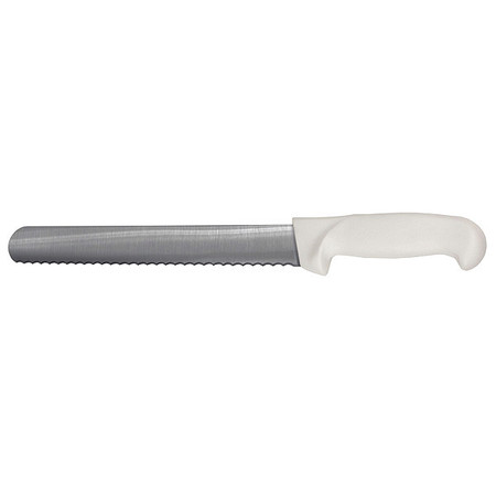 CRESTWARE Slicer Knife, Serrated, 12 in. L, White KN53