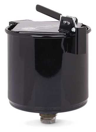 PIG Drum Funnel, Steel, 15-5/8 in. H, Black DRM1211-BK